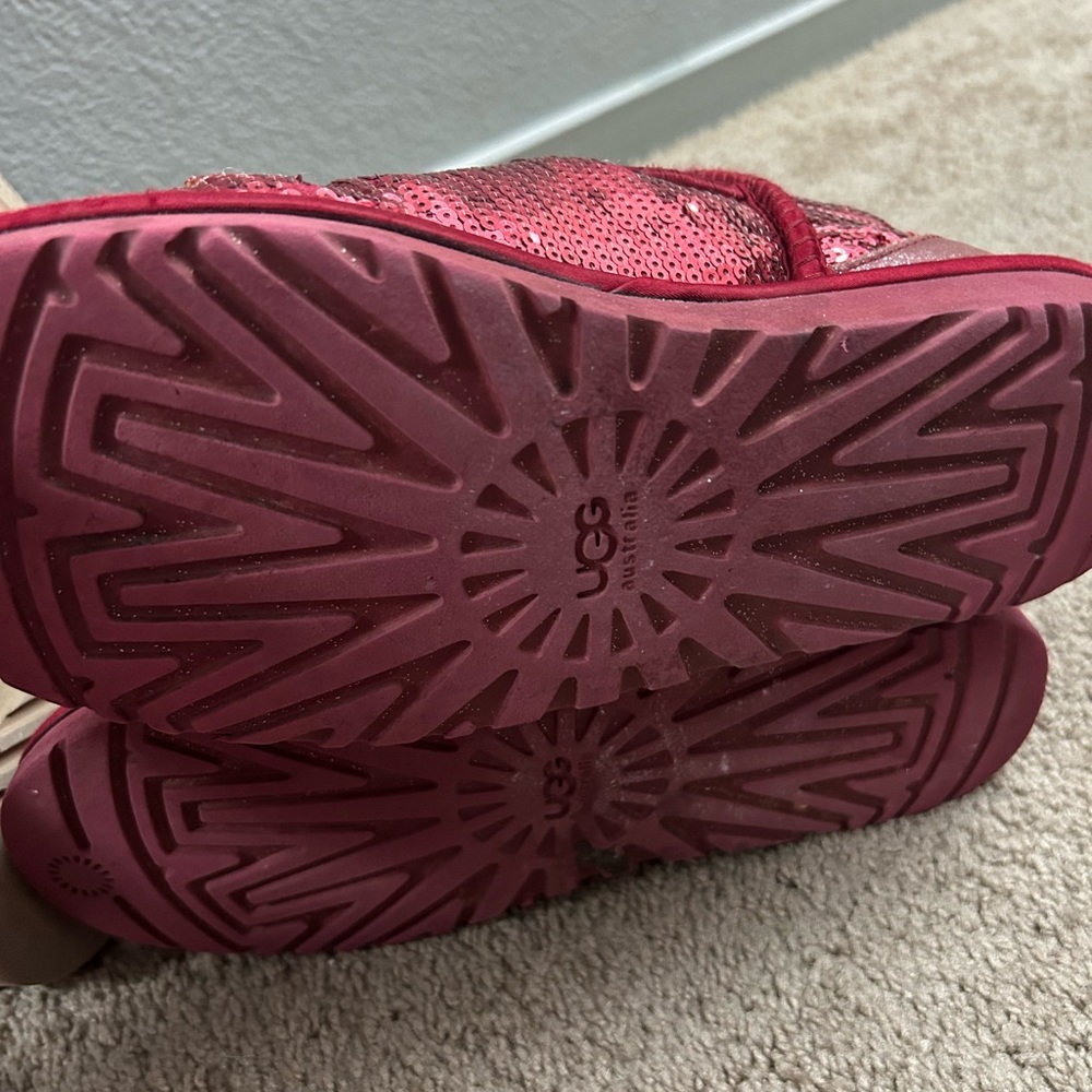 Red sequin UGG classic boot